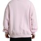 Dolce & Gabbana Elegant Pink Crew Neck Logo Sweater