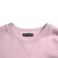 Dolce & Gabbana Elegant Pink Crew Neck Logo Sweater