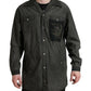 Dolce & Gabbana Elegant Dark Gray Cotton Button-Down Shirt