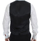 Dolce & Gabbana Elegant Gray Striped Wool Dress Vest