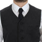 Dolce & Gabbana Elegant Gray Wool Blend Dress Vest