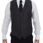 Dolce & Gabbana Elegant Checkered Wool Dress Vest