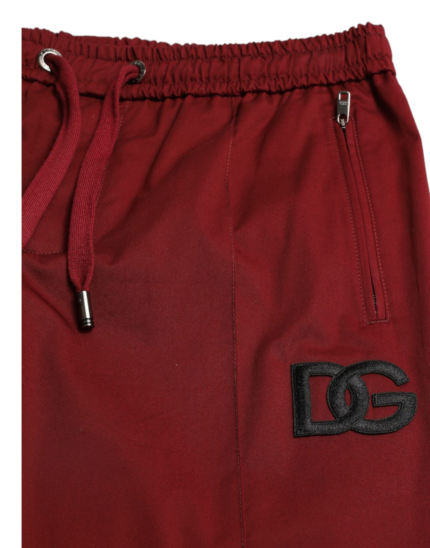 Dolce & Gabbana Maroon Cotton Stretch Jogger Pants