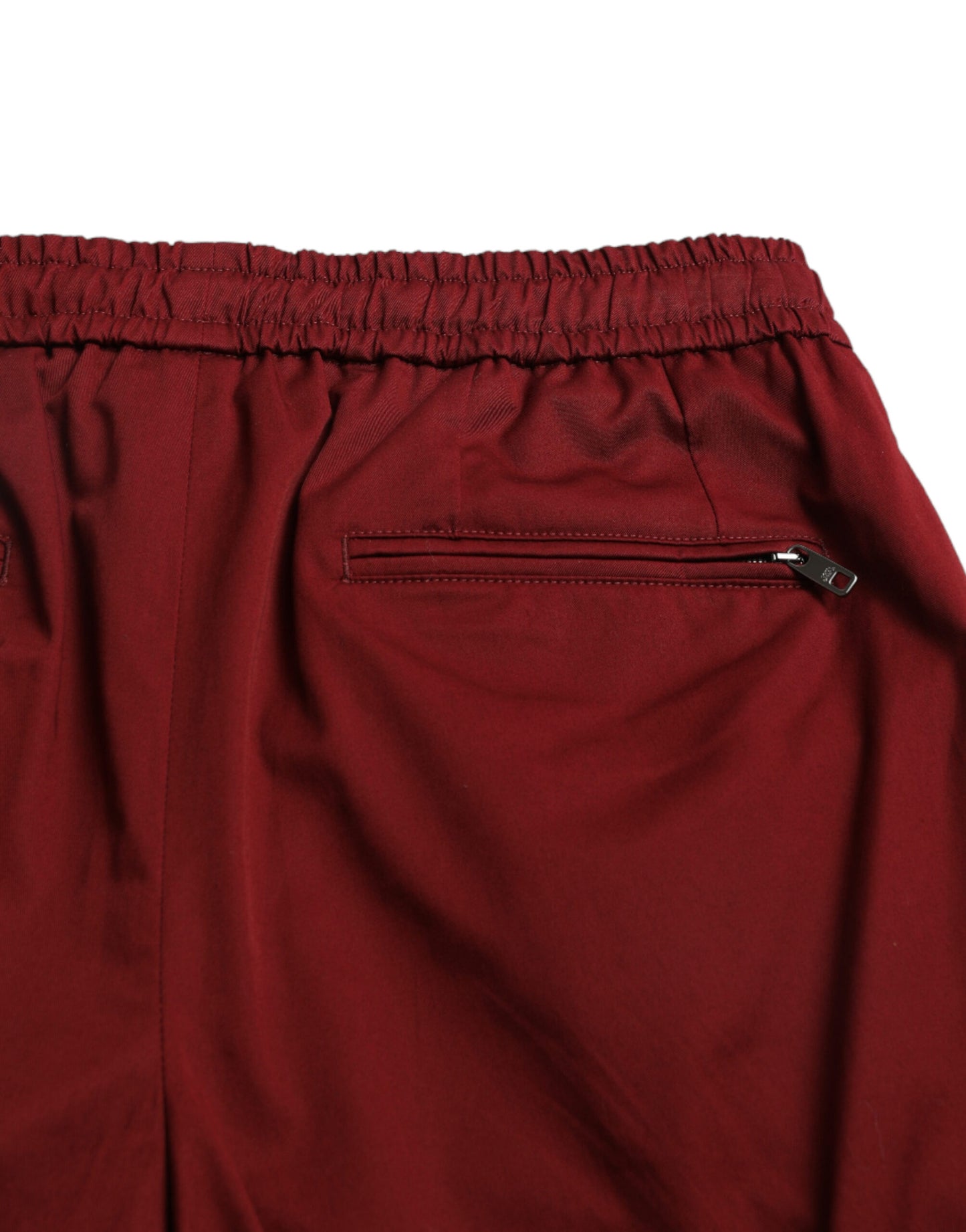 Dolce & Gabbana Maroon Cotton Stretch Jogger Pants