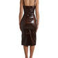 Dolce & Gabbana Elegant Silk Blend Midi Bodycon Dress