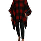 Dolce & Gabbana Elegant Buffalo Check Poncho Jacket