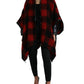 Dolce & Gabbana Elegant Buffalo Check Poncho Jacket