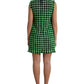 Dolce & Gabbana Elegant Houndstooth Knitted Mini Dress