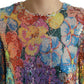 Dolce & Gabbana Elegant Floral Sequined Mini Dress