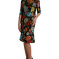 Dolce & Gabbana Elegant Floral Embroidered Pencil Dress