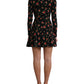 Dolce & Gabbana Elegant Floral A-Line Mini Dress