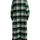 Dolce & Gabbana Elegant Green Plaid Long Coat