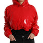 Dolce & Gabbana Chic Shiny Red Cropped Jacket