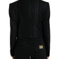 Dolce & Gabbana Elegant Striped Double Breasted Wool Blazer