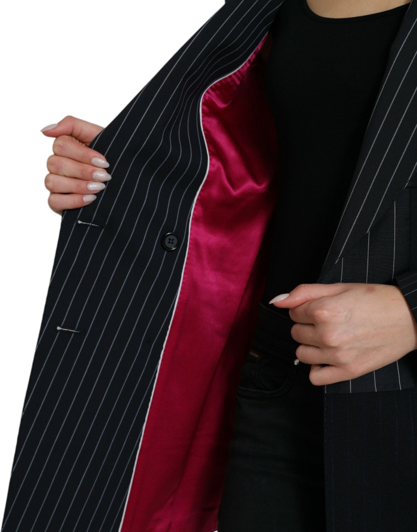 Dolce & Gabbana Elegant Striped Virgin Wool Blazer