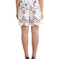 Dolce & Gabbana Chic High-Waisted Lace Shorts in Pure White