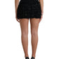 Dolce & Gabbana Elegant Textured High Waist Mini Skirt