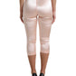 Dolce & Gabbana Chic Pink High Waist Cropped Silk Pants