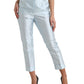 Dolce & Gabbana Chic Sky Blue High Waist Cropped Pants