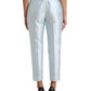 Dolce & Gabbana Chic Sky Blue High Waist Cropped Pants