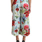 Dolce & Gabbana Floral High Waist Wide Leg Pants