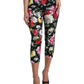 Dolce & Gabbana Elegant Floral Mid Waist Cropped Pants