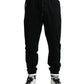 Dolce & Gabbana Elegant Black and White Cotton Joggers