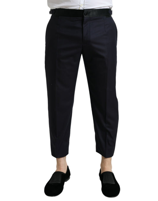 Dolce & Gabbana Elegant Wool-Silk Blend Cropped Dress Pants