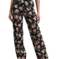 Dolce & Gabbana Floral High Waist Wide Leg Pants