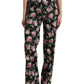 Dolce & Gabbana Floral High Waist Wide Leg Pants