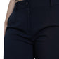 Dolce & Gabbana Elegant Mid Waist Tapered Pants in Blue