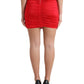 Dolce & Gabbana Elegant Pleated Mini Skirt in Vibrant Red