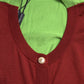 Dolce & Gabbana Silk Button Front Cardigan in Maroon Mix