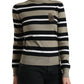 Dolce & Gabbana Multicolor Striped Wool Turtleneck Sweater