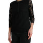 Dolce & Gabbana Elegant Floral Lace Long Sleeve Top