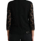 Dolce & Gabbana Elegant Floral Lace Long Sleeve Top