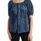 Dolce & Gabbana Elegant Cotton Denim Blouse Top