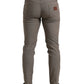 Dolce & Gabbana Elegant Brown Cotton Stretch Skinny Pants