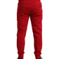 Dolce & Gabbana Sizzling Red Cotton Blend Jogger Pants