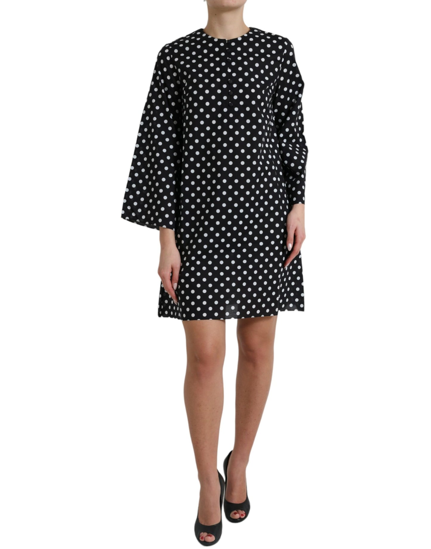 Dolce & Gabbana Elegant Polka Dot Shift Mini Dress