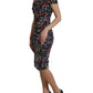 Dolce & Gabbana Elegant Floral Sheath Off Shoulder Dress