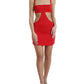 Dolce & Gabbana Exquisite Red Cut Out Bodycon Mini Dress