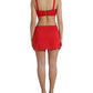 Dolce & Gabbana Exquisite Red Cut Out Bodycon Mini Dress