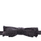 Dolce & Gabbana Elegant Black Paisley Silk-Wool Blend Bow Tie