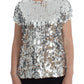 Dolce & Gabbana Enchanted Sicily Sequined Evening Blouse