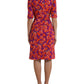 Dolce & Gabbana Vibrant Floral Silk Charmeuse Dress