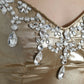 Dolce & Gabbana Elegant Metallic Gold Sheath Dress with Crystals