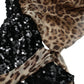 Dolce & Gabbana Elegant Leopard Sequin Tiered Dress