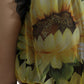 Dolce & Gabbana Elegant Sunflower Silk Maxi Dress