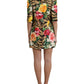 Dolce & Gabbana Animal & Floral Print Mini Shift Dress